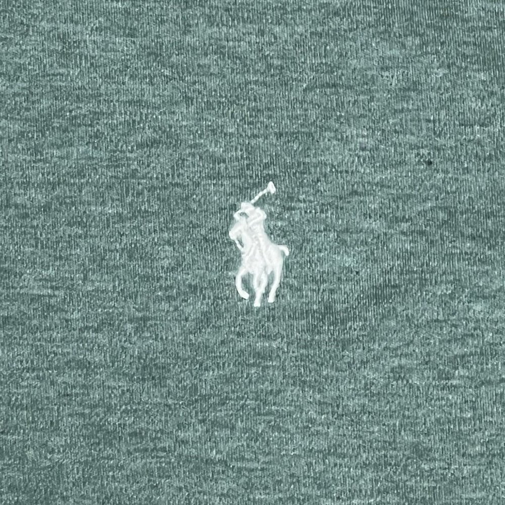Polo Ralph Lauren L/S Shirt Men's Size XL Heathered Green White Pony Smooth - Picture 5 of 10